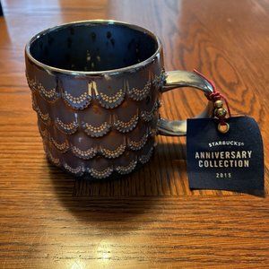 Starbucks Anniversary 2015 Mermaid Scales Coffee Mug Cup, New With Tags